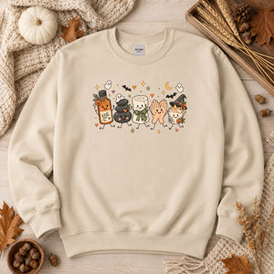 Halloween Massage Therapist Doodle Crewneck Sweatshirt - 6 Colors