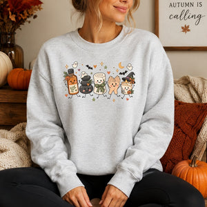 Halloween Massage Therapist Doodle Crewneck Sweatshirt - 6 Colors