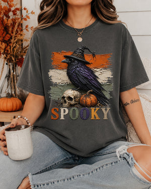 Spooky Raven Faux Paint Tee - 7 Colors - STB Boutique