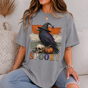 Spooky Raven Faux Paint Tee - 7 Colors - STB Boutique