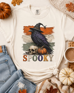 Spooky Raven Faux Paint Tee - 7 Colors - STB Boutique