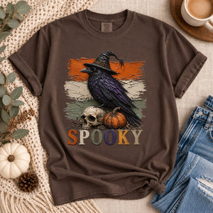 Spooky Raven Faux Paint Tee - 7 Colors - STB Boutique