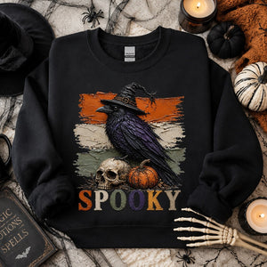 Spooky Raven Faux Paint Crewneck Sweatshirt - 6 Colors - STB Boutique