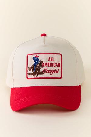 All American Cowgirl Red Trucker Hat SALE - STB Boutique