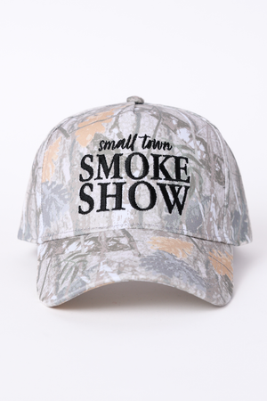Small Town Smoke Show Camo Trucker Hat - STB Boutique