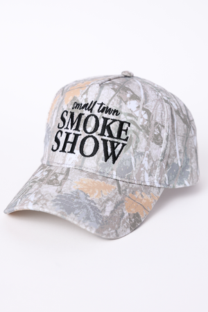 Small Town Smoke Show Camo Trucker Hat - STB Boutique