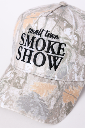 Small Town Smoke Show Camo Trucker Hat - STB Boutique