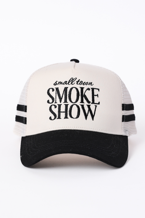 Small Town Smoke Show Black Trucker Hat - STB Boutique
