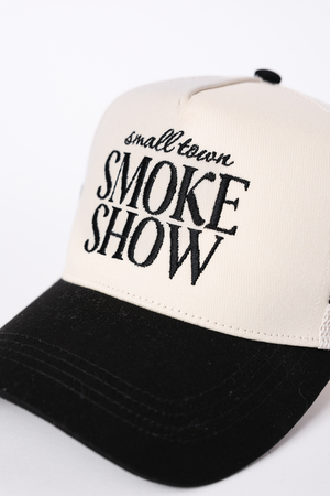 Small Town Smoke Show Black Trucker Hat - STB Boutique