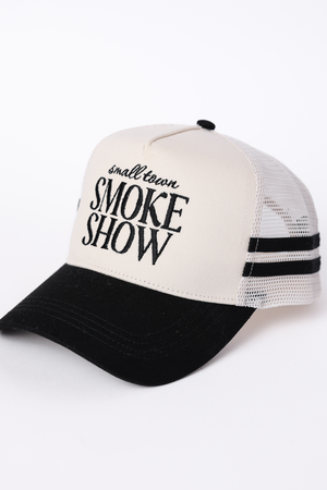 Small Town Smoke Show Black Trucker Hat - STB Boutique