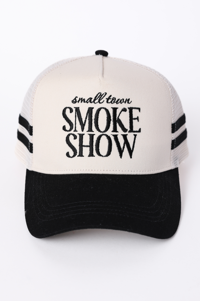 Small Town Smoke Show Black Trucker Hat - STB Boutique