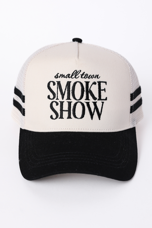 Small Town Smoke Show Black Trucker Hat - STB Boutique