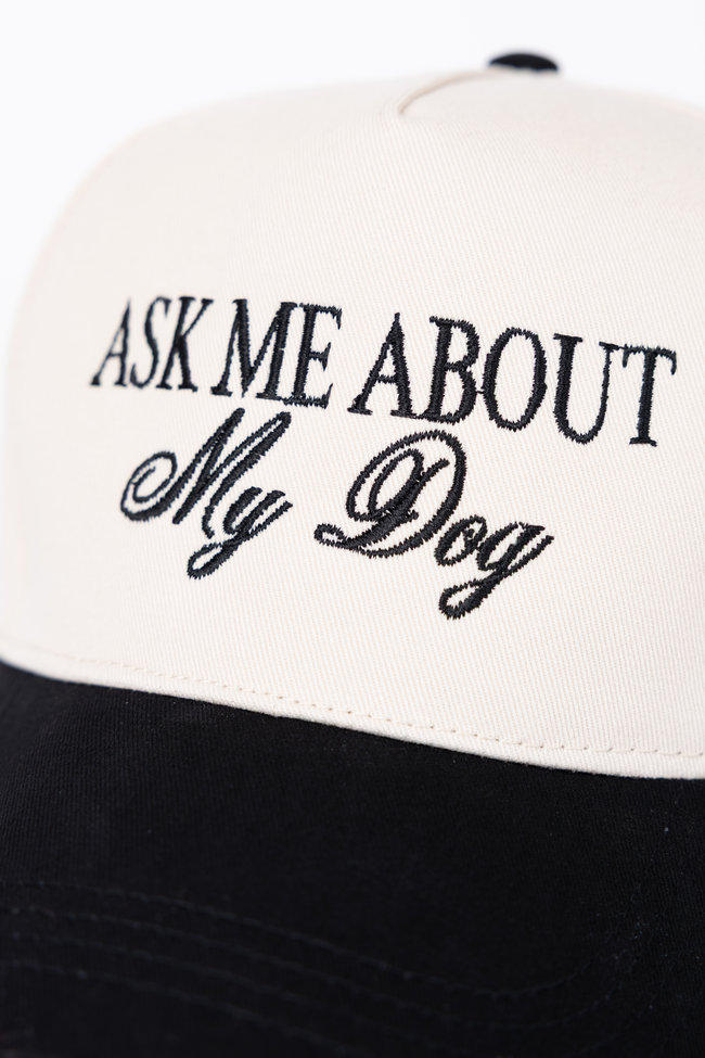 Ask Me About My Dog Black Trucker Hat SALE - STB Boutique