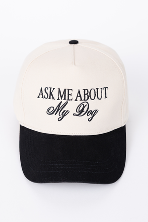 Ask Me About My Dog Black Trucker Hat SALE - STB Boutique