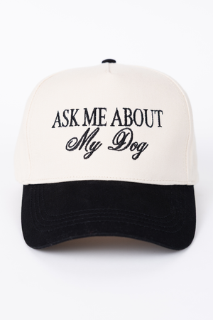 Ask Me About My Dog Black Trucker Hat SALE - STB Boutique