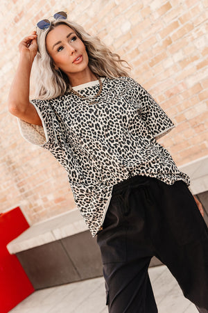 Boyfriend Tee - Layover Leopard