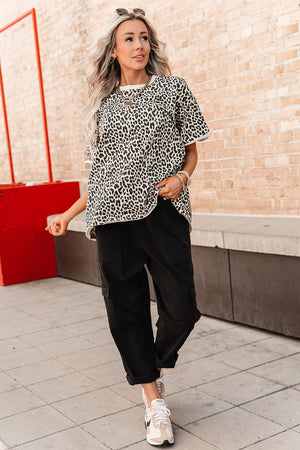 Boyfriend Tee - Layover Leopard