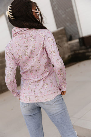 Ampersand CowlNeck Sweatshirt - Lavender Rose - STB Boutique
