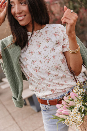 Lulu Tee - Pink Floral - STB Boutique