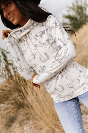 CowlNeck Sweatshirt - Home On The Range - STB Boutique
