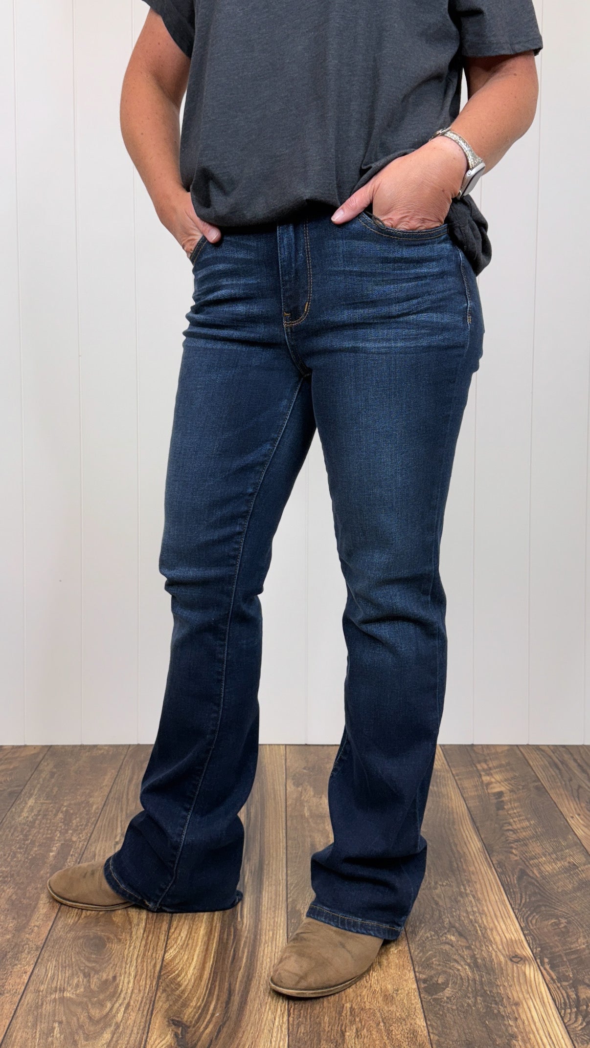 Judy Blue Dark Wash Bootcut Jeans (0-24) - STB Boutique