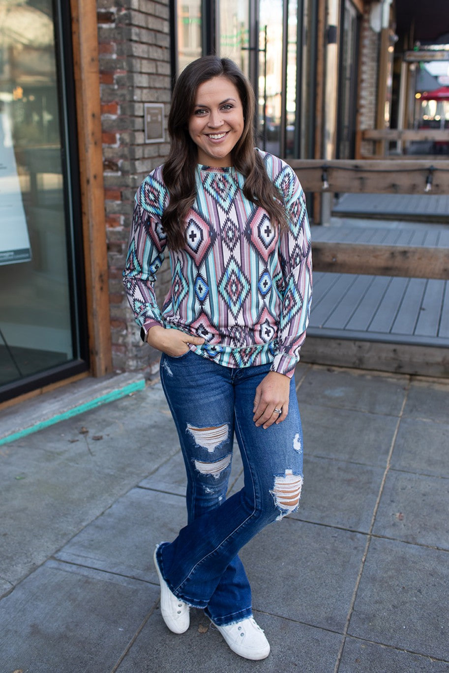 Addi Aztec Pullover Long Sleeve - STB Boutique