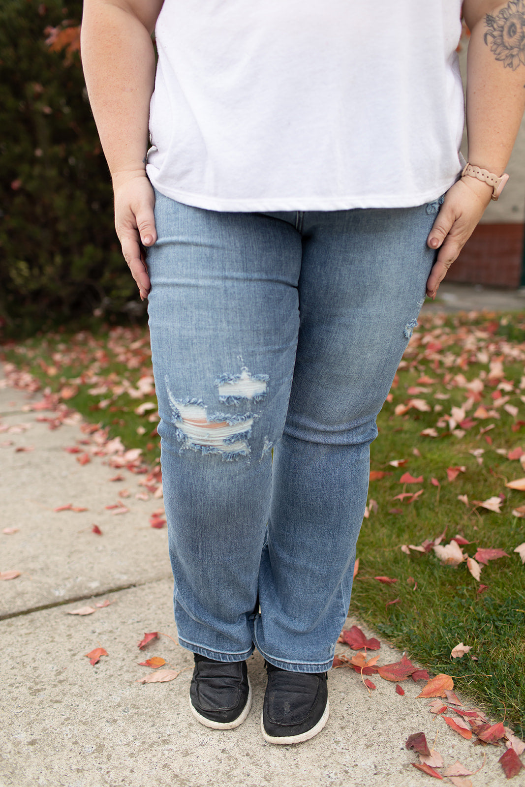 Judy Blue Anabelle Minimal Destroyed Bootcut Jeans (0-22) - STB Boutique