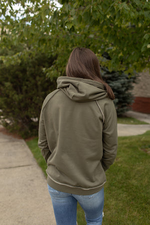 Olive Green Crossover Hoodie (SM-XL)