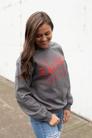 Gray FaLaLa Crewneck Sweatshirt (Unisex)