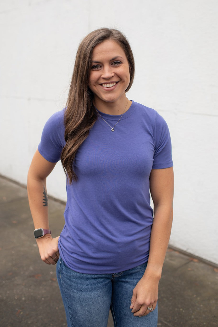 Marlin Blue Basic Crew Neck Tee (SM-3XL)