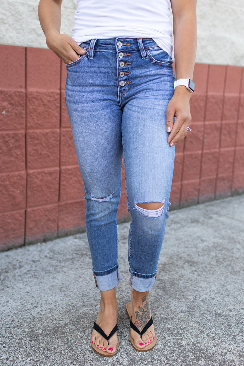 KanCan Emmett High Rise Skinny Straight Jeans