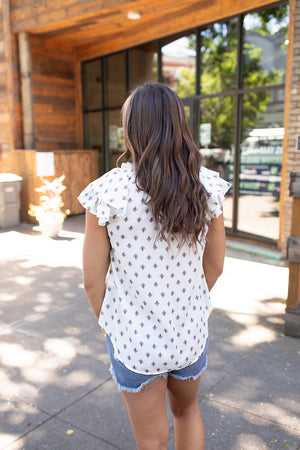 Paisley Boho Ruffle Sleeve Blouse (SM-XL)