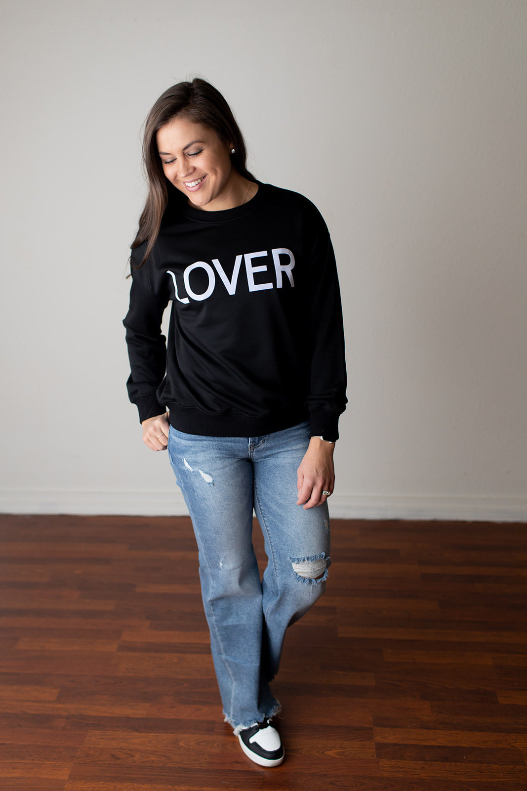 Black LOVER Crewneck Pullover (SM-XL)