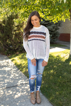 Ivory Weave Haven Sweater (SM-LG)