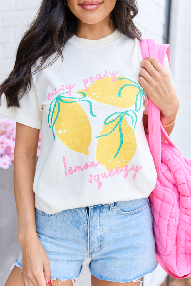 Easy Peasy Ivory Graphic Tee - STB Boutique