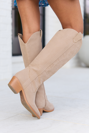 Shania Tan Tall Cowboy Boots