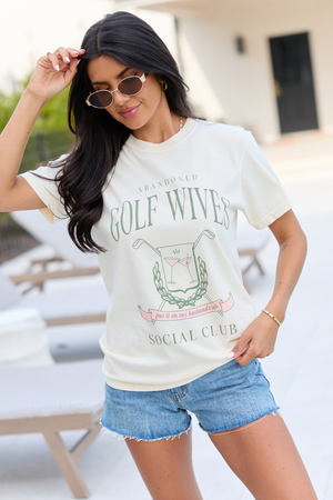 Golf Wives Social Club Ivory Graphic Tee - STB Boutique