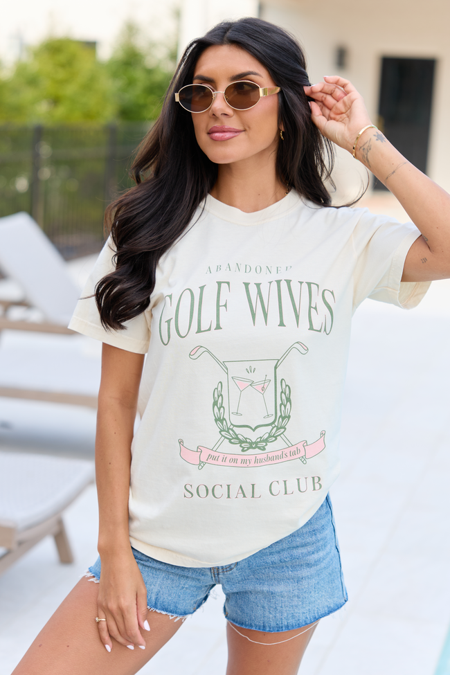 Golf Wives Social Club Ivory Graphic Tee - STB Boutique
