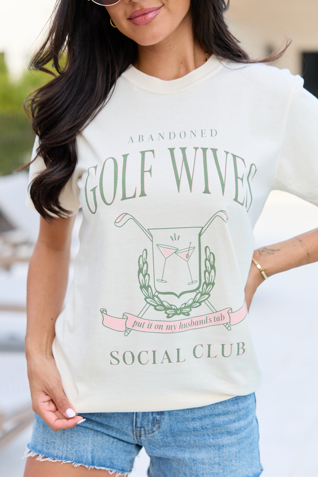 Golf Wives Social Club Ivory Graphic Tee - STB Boutique