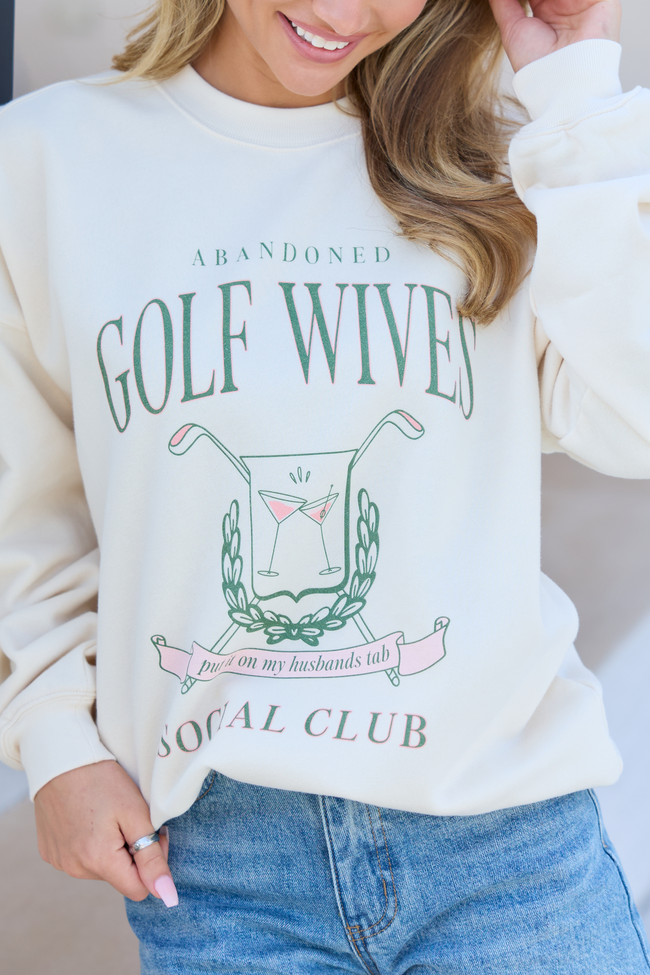 Golf Wives Cream Graphic Sweatshirt - STB Boutique