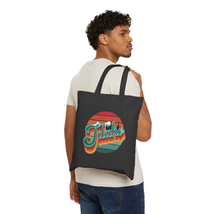 Retro Idaho Striped Canvas Tote Bag