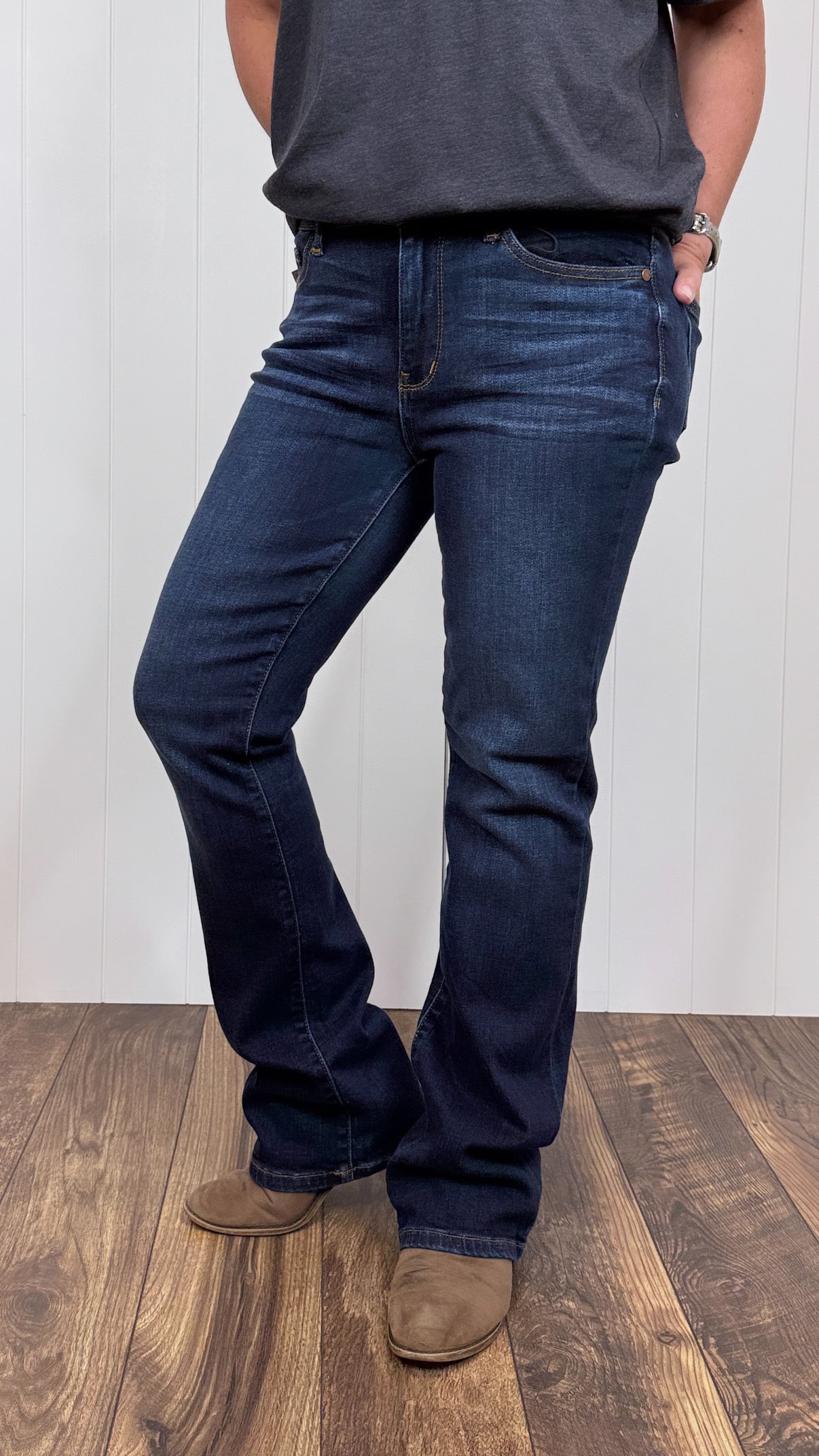 Judy Blue Dark Wash Bootcut Jeans (0-24) - STB Boutique