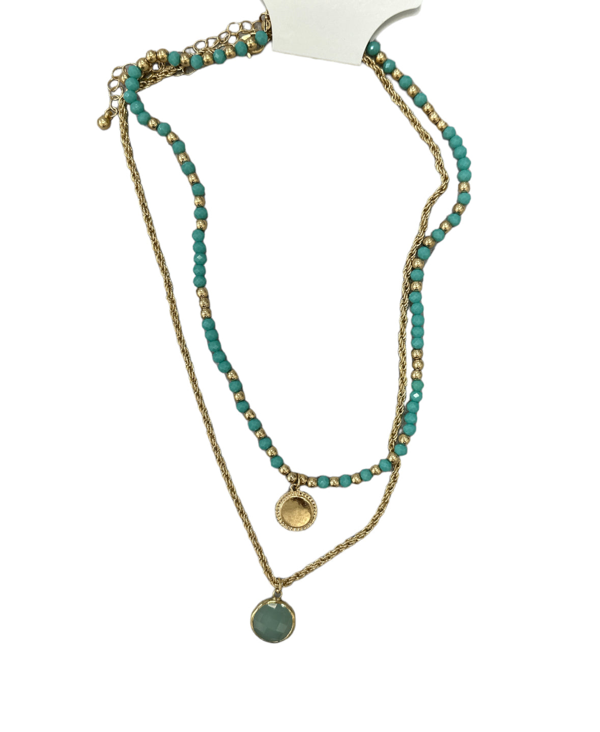 Gold Layered Mint Bead Necklace