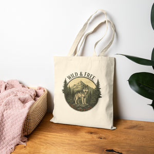 Wild & Free Wolf Tote Bag
