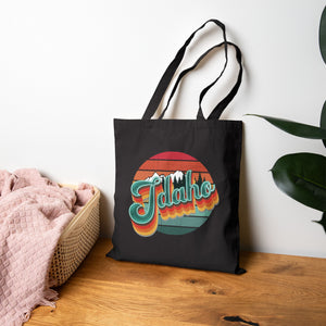 Retro Idaho Striped Canvas Tote Bag