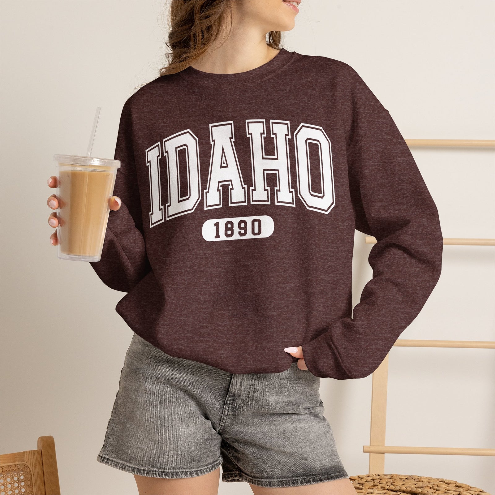 IDAHO 1890 Varsity Logo Crewneck Sweatshirt - 4 Colors