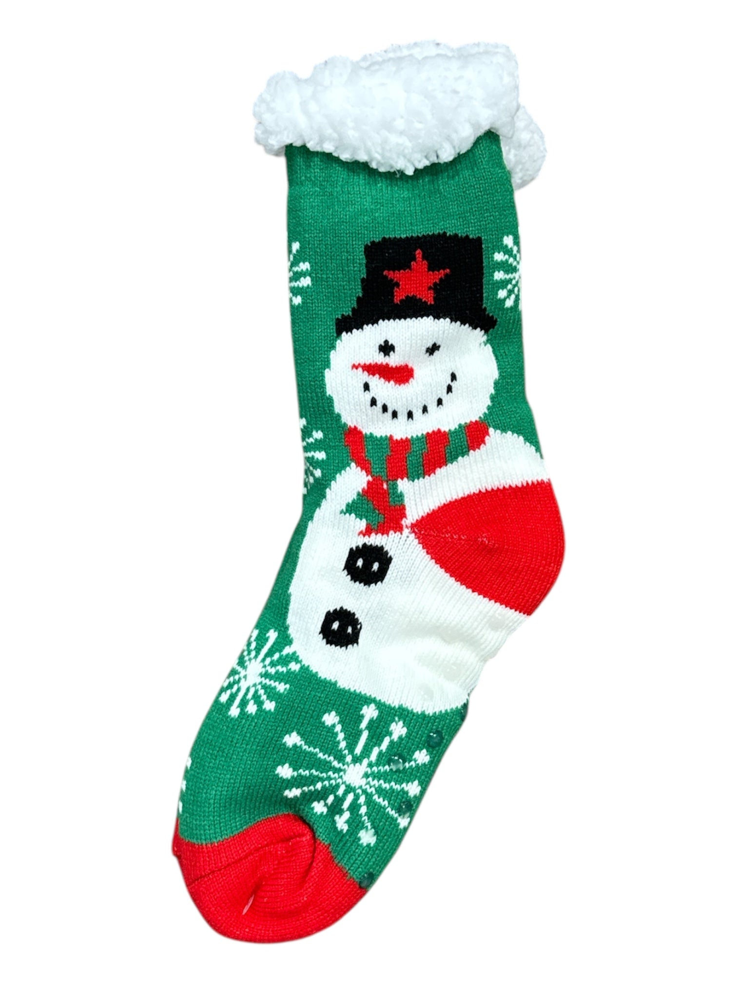 Snowman Sherpa Slipper Socks-76