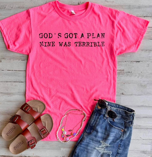 God's Got A Plan Tee - 3 Colors - FLASH SALE - PREORDER