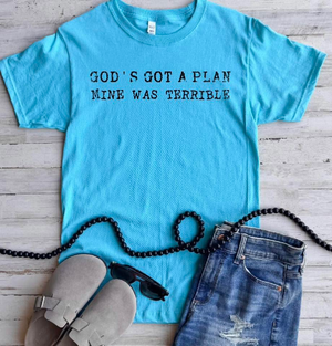 God's Got A Plan Tee - 3 Colors - FLASH SALE - PREORDER