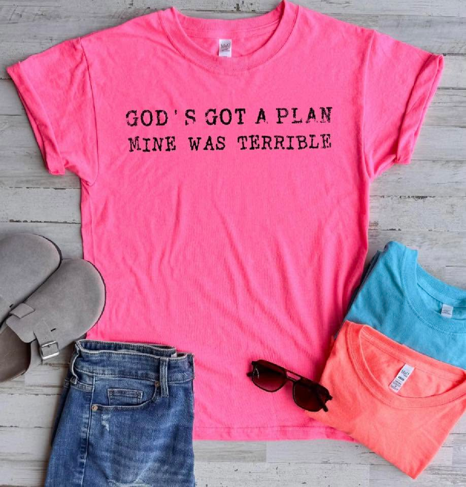 God's Got A Plan Tee - 3 Colors - FLASH SALE - PREORDER